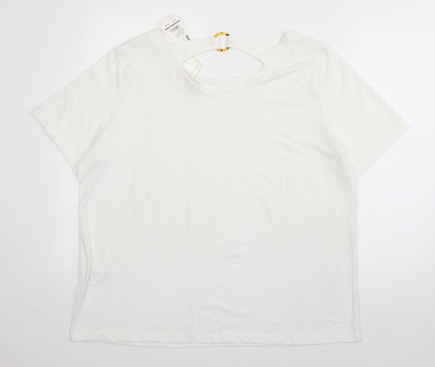Womens UK Size 3XL TOM TAILOR White Basic T-Shirt