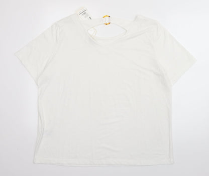 Womens UK Size 3XL TOM TAILOR White Basic T-Shirt