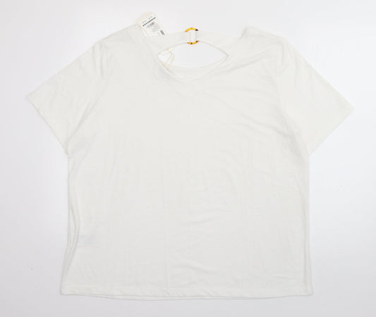 Womens UK Size 3XL TOM TAILOR White Basic T-Shirt