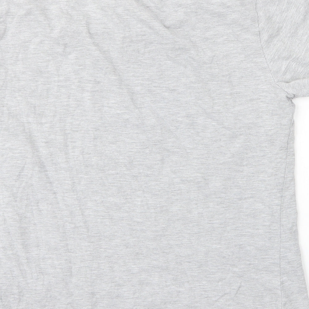 Blue Falg Womens Grey  Cotton Basic T-Shirt Size 8 Round Neck - Chelsea