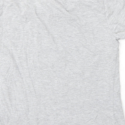 Blue Falg Womens Grey  Cotton Basic T-Shirt Size 8 Round Neck - Chelsea