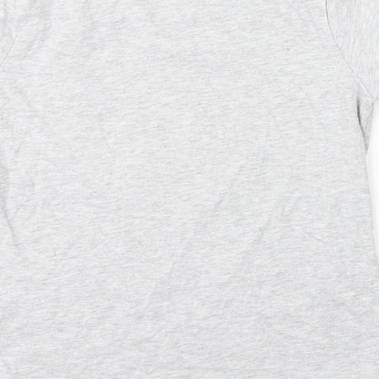 Primark Girls Grey  Cotton Basic T-Shirt Size 11 Years Round Neck