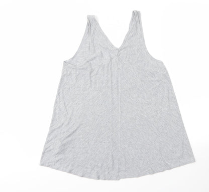 Gap Womens Grey  Viscose Basic Tank Size M V-Neck