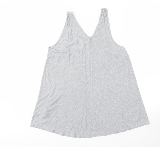 Gap Womens Grey  Viscose Basic Tank Size M V-Neck