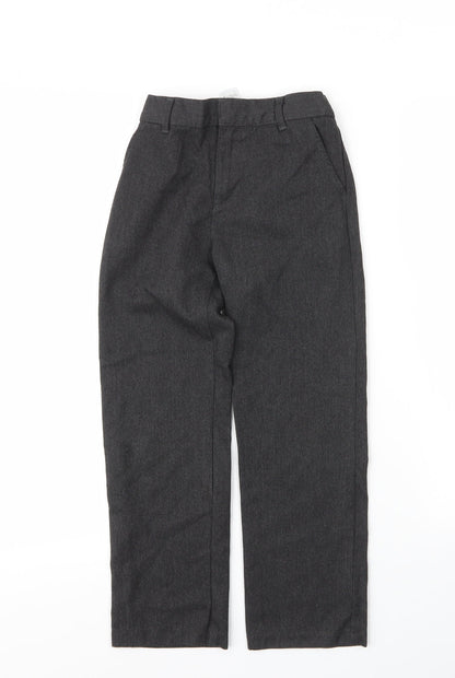 F&F Boys Grey  Viscose Capri Trousers Size 7 Years L21 in Regular Zip