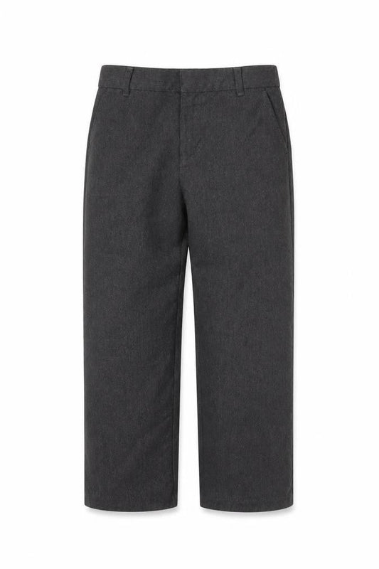 F&F Boys Grey  Viscose Capri Trousers Size 7 Years L21 in Regular Zip