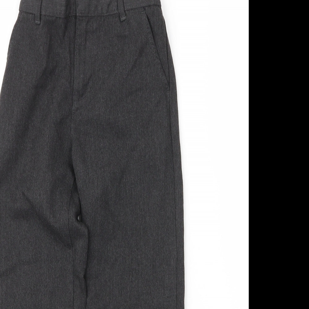 F&F Boys Grey  Viscose Capri Trousers Size 7 Years L21 in Regular Zip