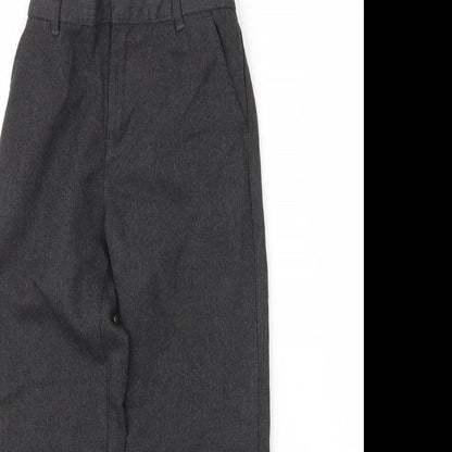 F&F Boys Grey  Viscose Capri Trousers Size 7 Years L21 in Regular Zip