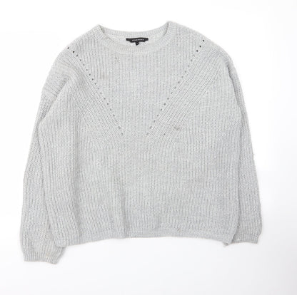 Womens UK Size L Peacocks Grey Pullover Jumper