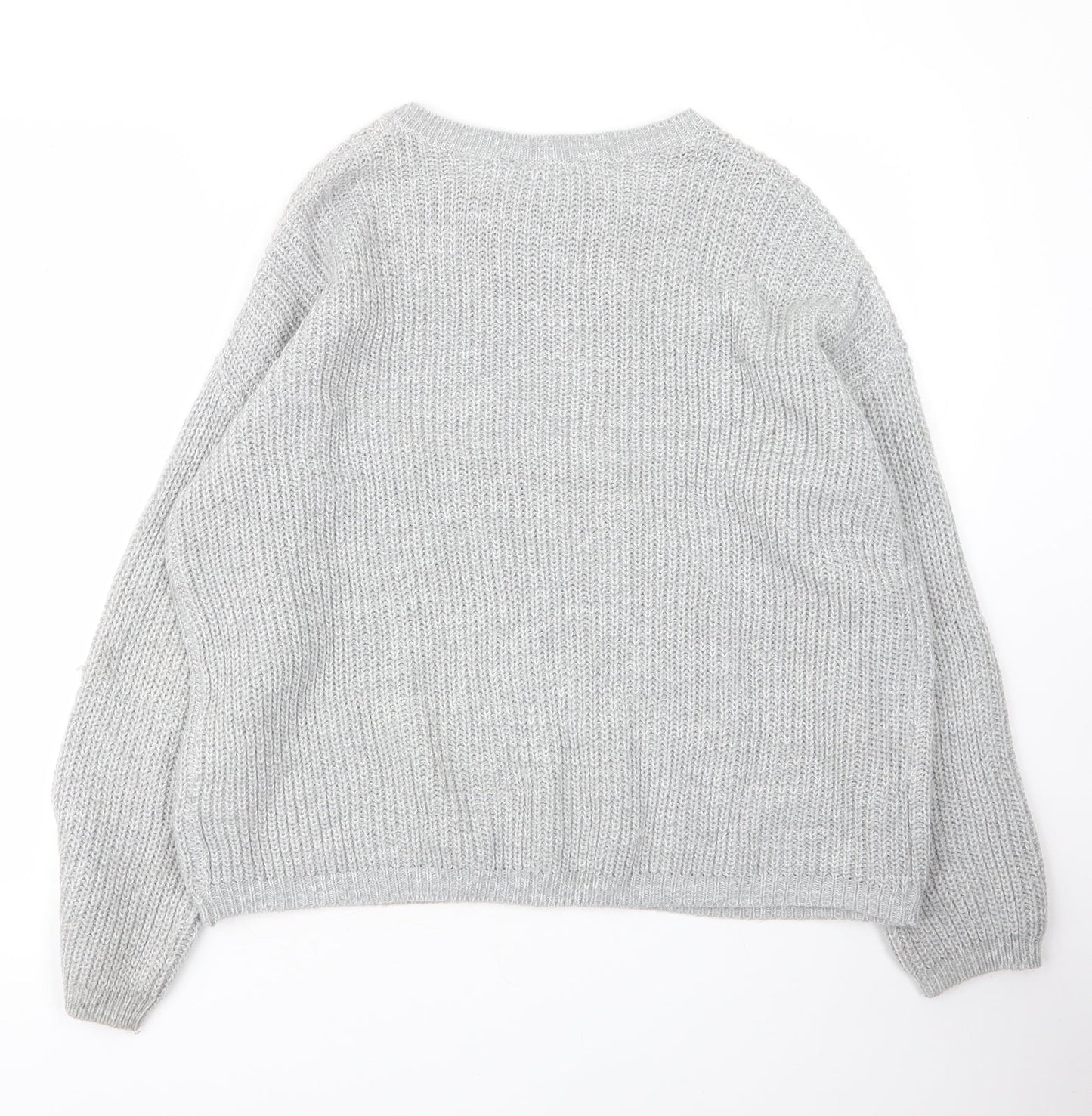 Womens UK Size L Peacocks Grey Pullover Jumper