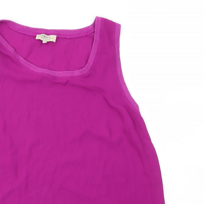 Papaya Womens Purple  Polyester Basic Blouse Size 12 Round Neck