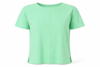 Womens UK Size L Joie De Vivre Green Basic T-Shirt