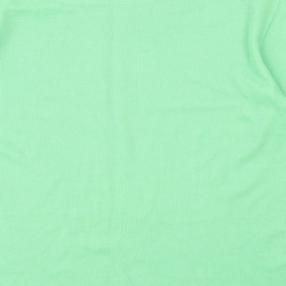 Womens UK Size L Joie De Vivre Green Basic T-Shirt