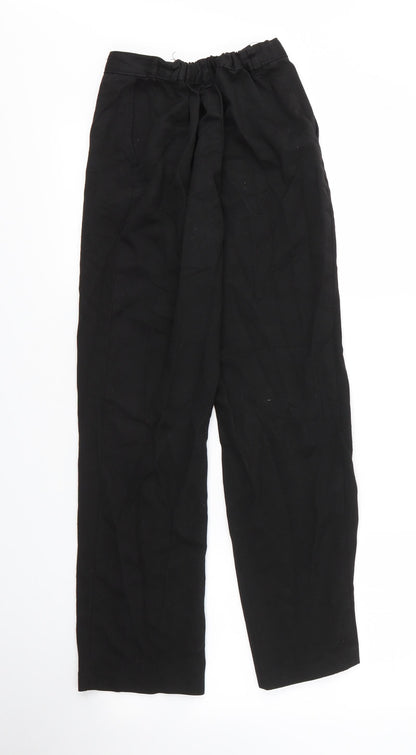 George Boys Black  Viscose Capri Trousers Size 11 Years L25 in Regular Zip