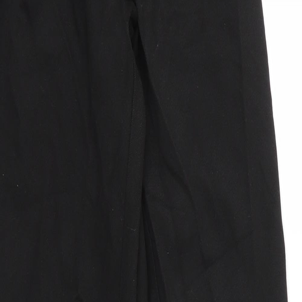 George Boys Black  Viscose Capri Trousers Size 11 Years L25 in Regular Zip