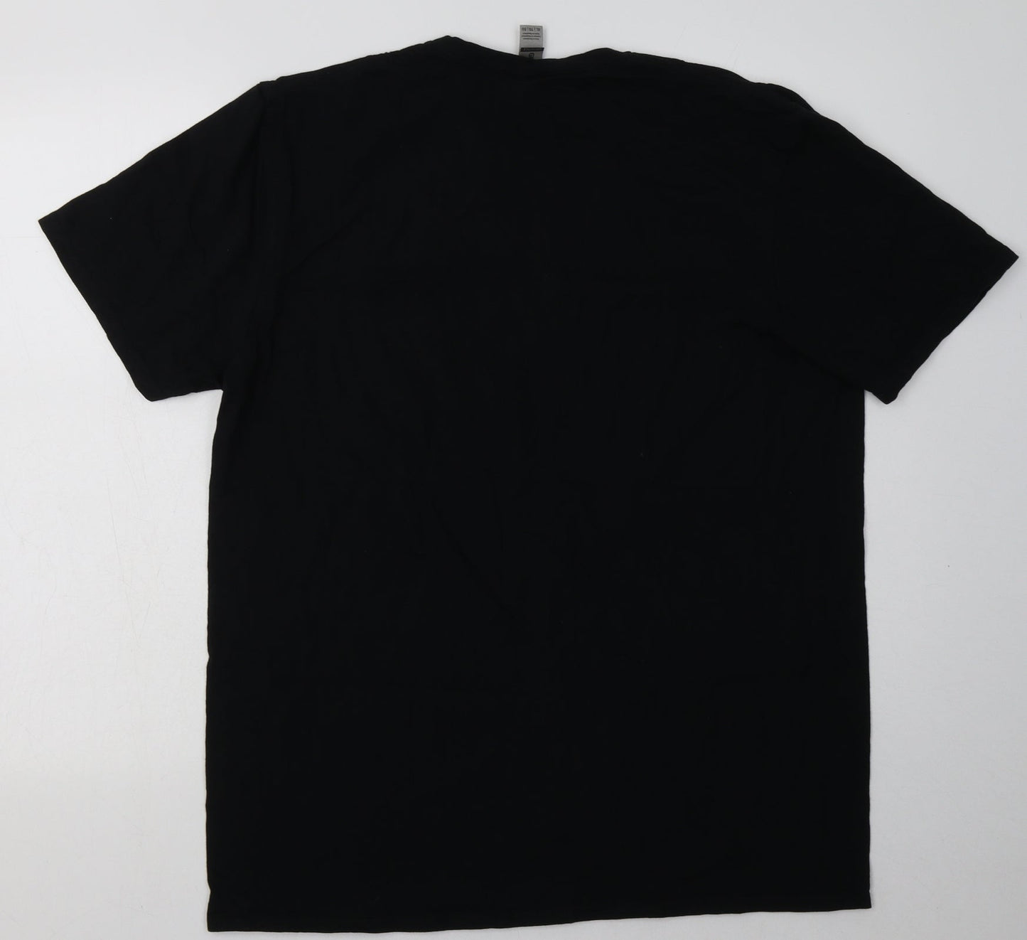 Gildan Womens Black  Cotton Basic T-Shirt Size XL Crew Neck - bride tribe