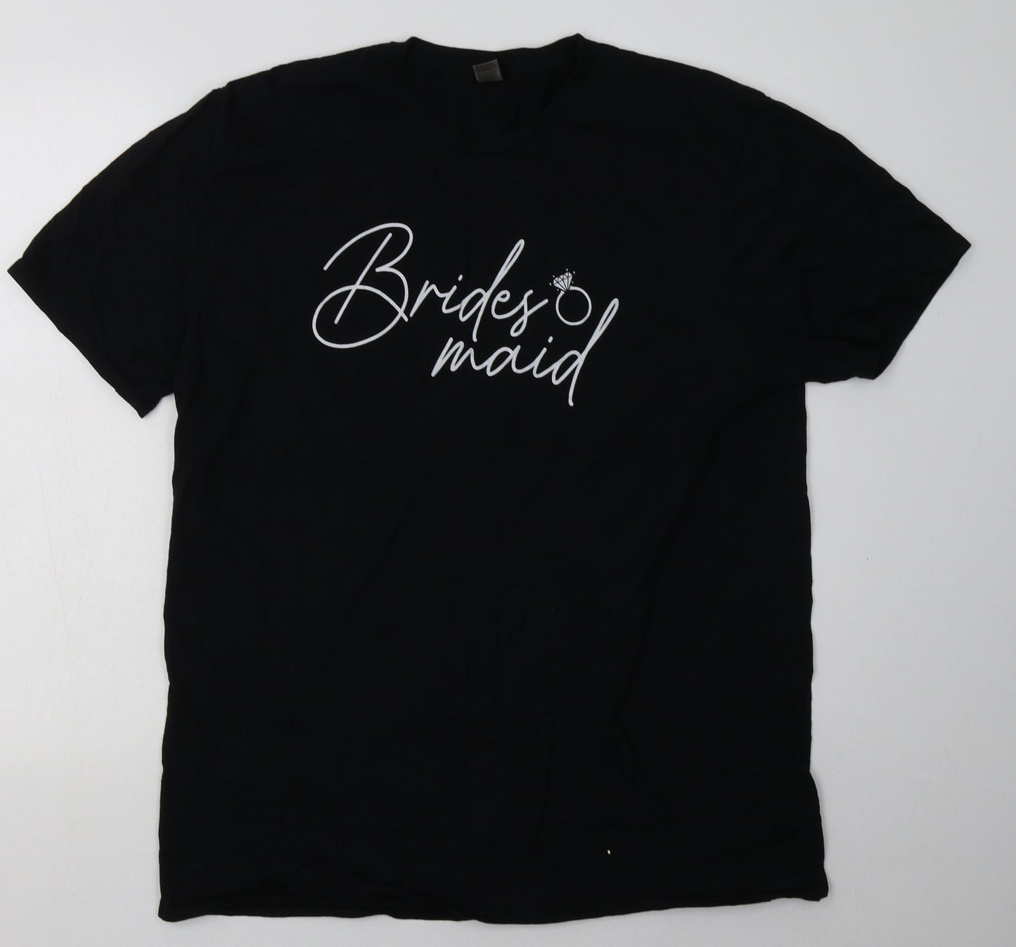 Womens UK Size XL Gildan Black Basic T-Shirt