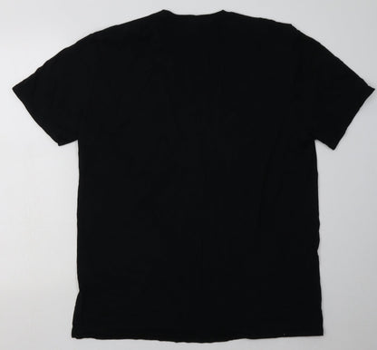 Womens UK Size XL Gildan Black Basic T-Shirt
