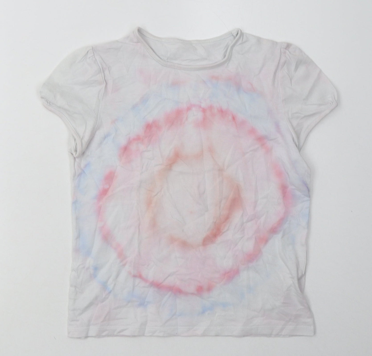 F&F Girls Pink  Cotton Basic T-Shirt Size 10-11 Years Crew Neck Pullover