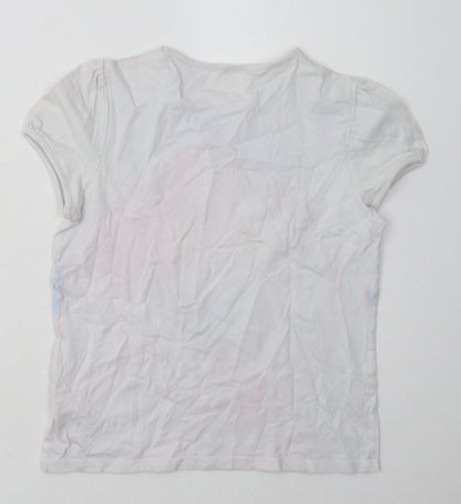 F&F Girls Pink  Cotton Basic T-Shirt Size 10-11 Years Crew Neck Pullover