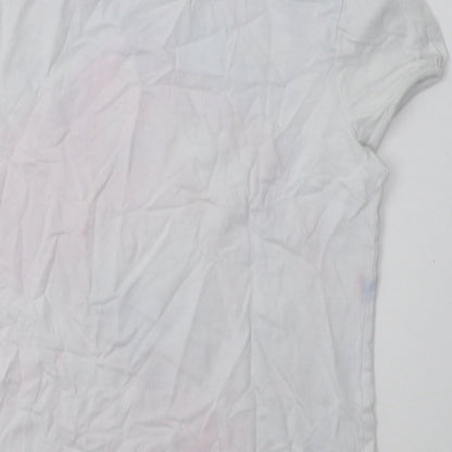 F&F Girls Pink  Cotton Basic T-Shirt Size 10-11 Years Crew Neck Pullover