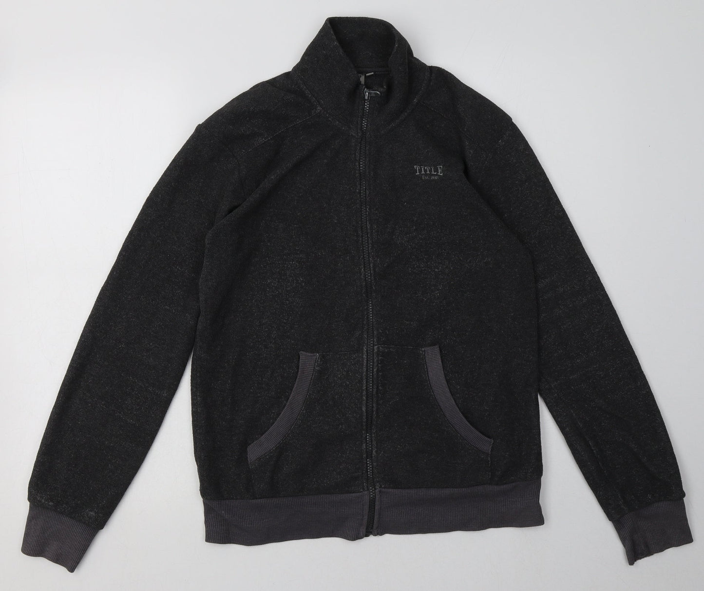 TITLE Womens Grey  Polyester Full Zip Sweatshirt Size 10  Zip