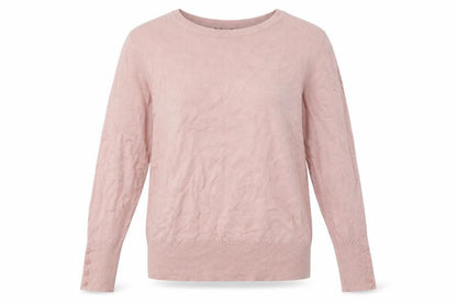 Front view of Dorothy Perkins women’s pink viscose pullover sweatshirt, size UK 10, pullover