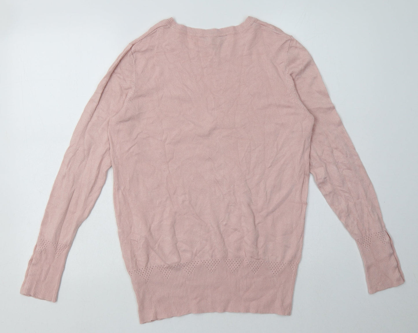 Dorothy Perkins Womens Pink  Viscose Pullover Sweatshirt Size 10  Pullover