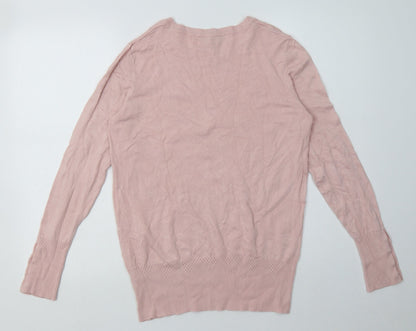 Dorothy Perkins Womens Pink  Viscose Pullover Sweatshirt Size 10  Pullover