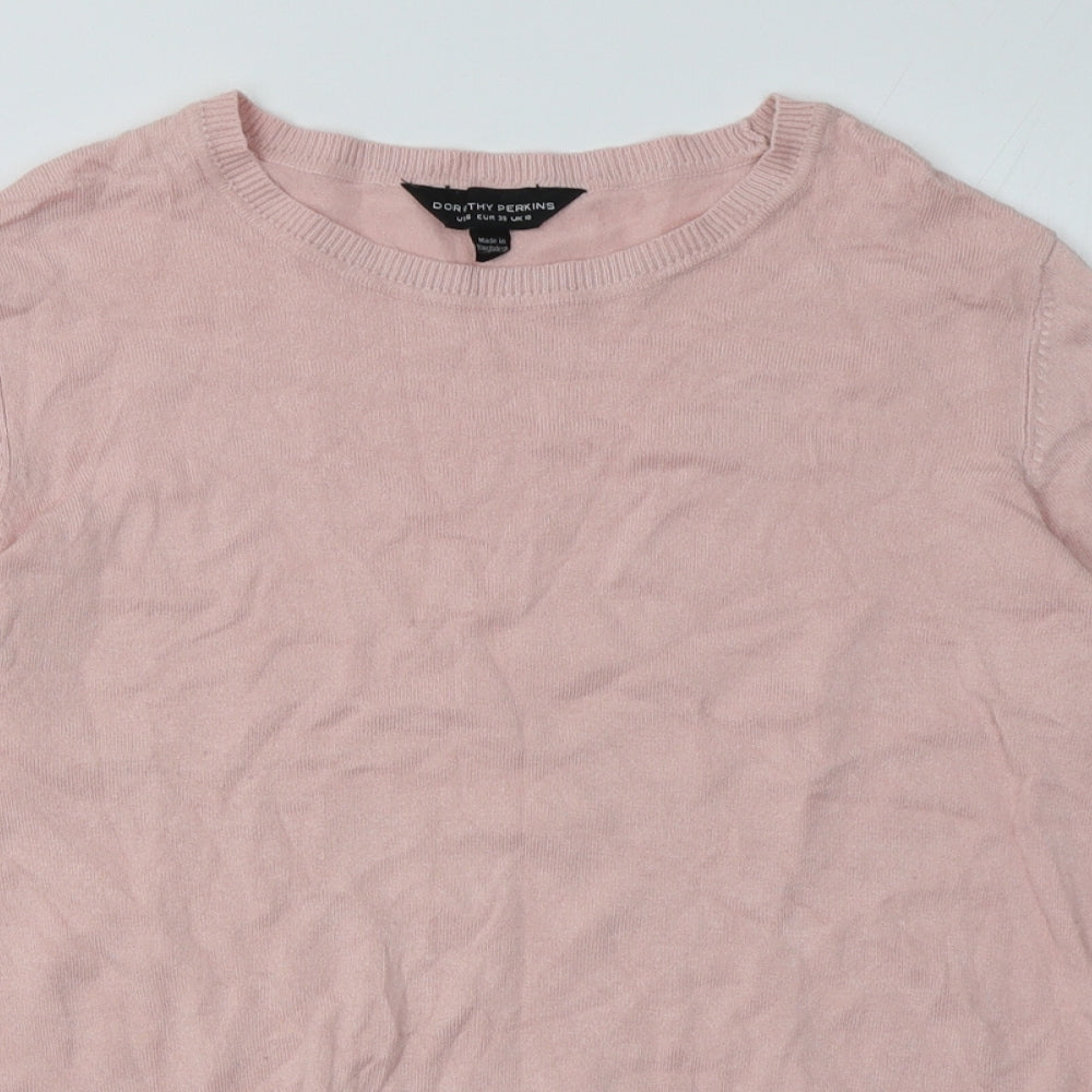 Dorothy Perkins Womens Pink  Viscose Pullover Sweatshirt Size 10  Pullover