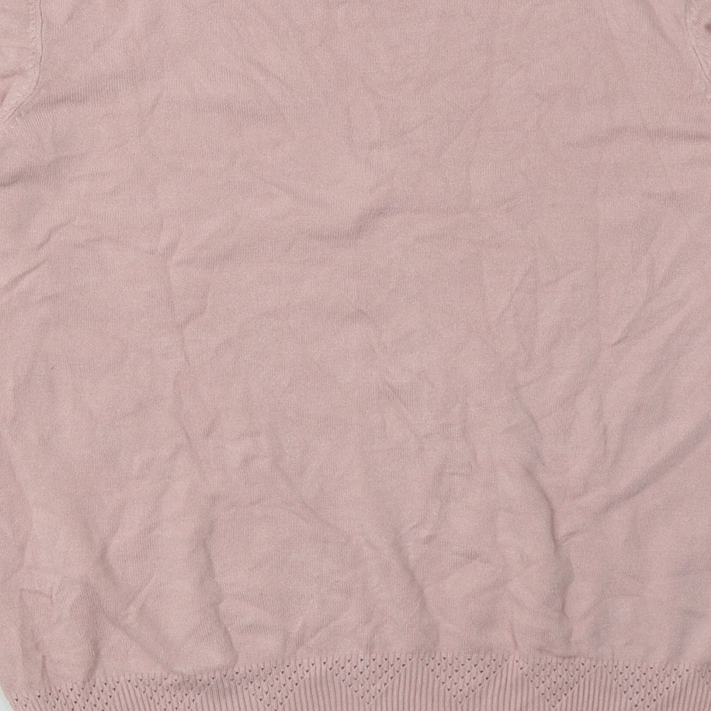 Dorothy Perkins Womens Pink  Viscose Pullover Sweatshirt Size 10  Pullover