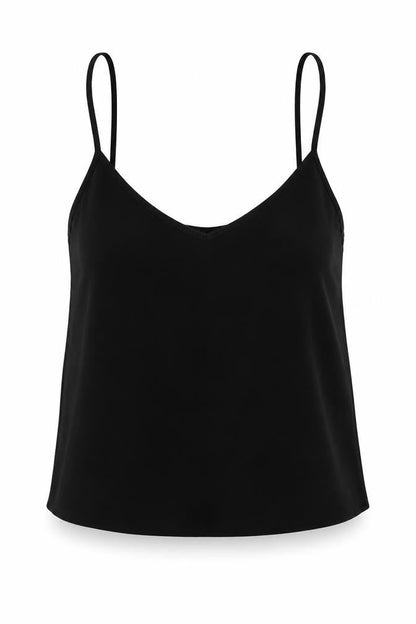 Womens UK Size 8 ASOS Black Cropped Tank