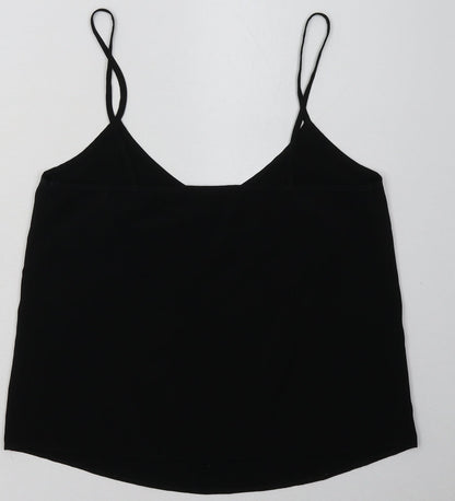 Womens UK Size 8 ASOS Black Cropped Tank