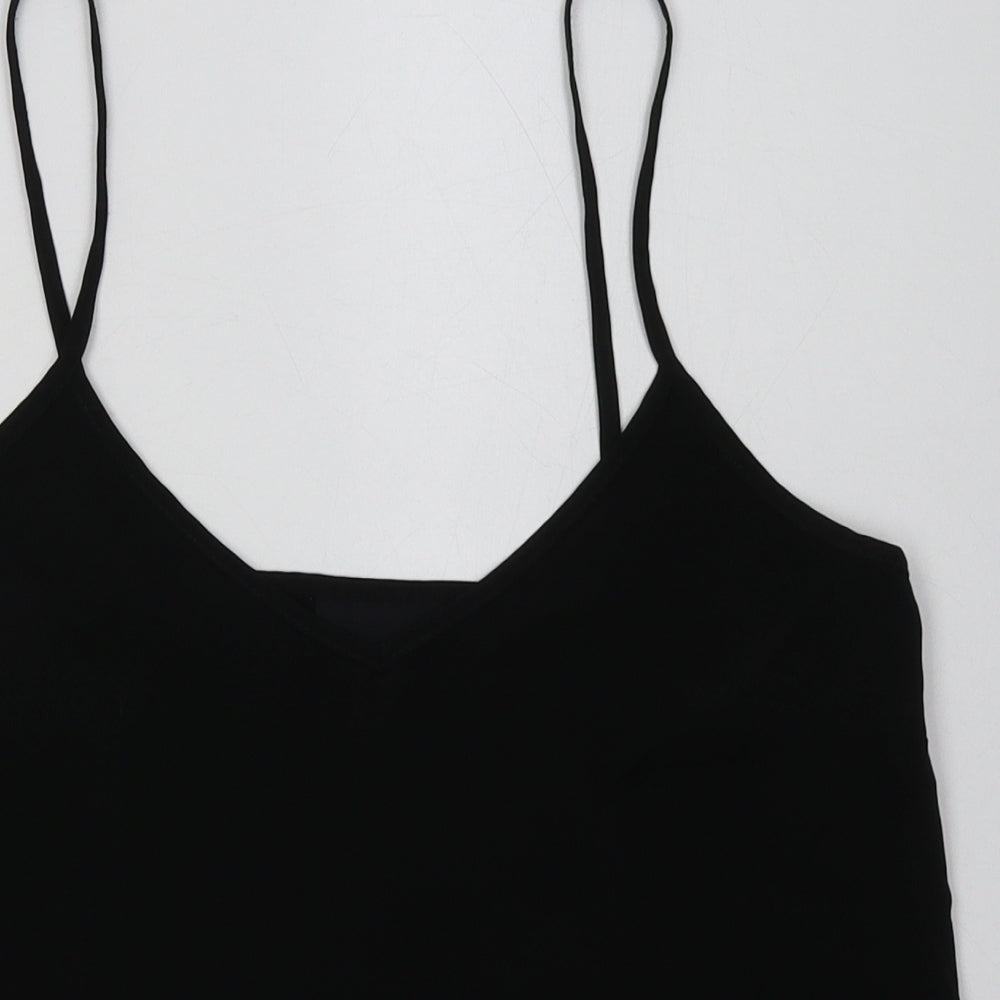 Womens UK Size 8 ASOS Black Cropped Tank