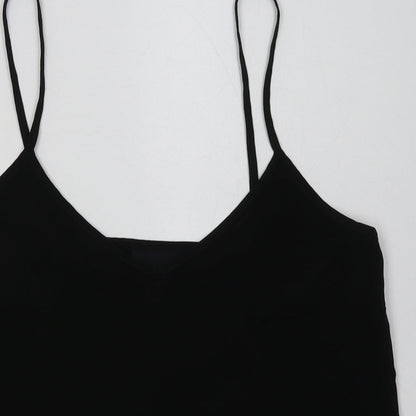 Womens UK Size 8 ASOS Black Cropped Tank