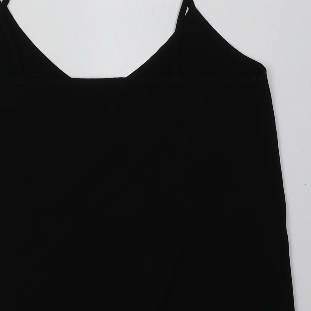 Womens UK Size 8 ASOS Black Cropped Tank