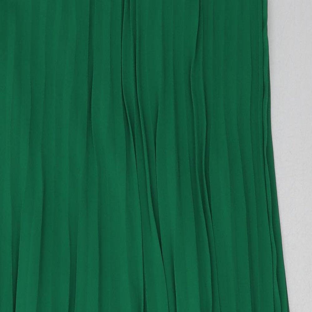 H&M Womens Green  Polyester A-Line  Size 4  V-Neck Pullover