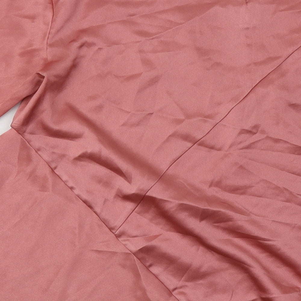 Womens UK Size 8 Topshop Pink Basic Blouse