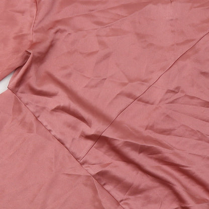 Womens UK Size 8 Topshop Pink Basic Blouse