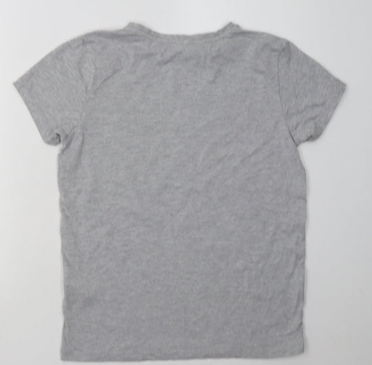 Primark Womens Grey  Coir Basic T-Shirt Size L Crew Neck - Fortnite