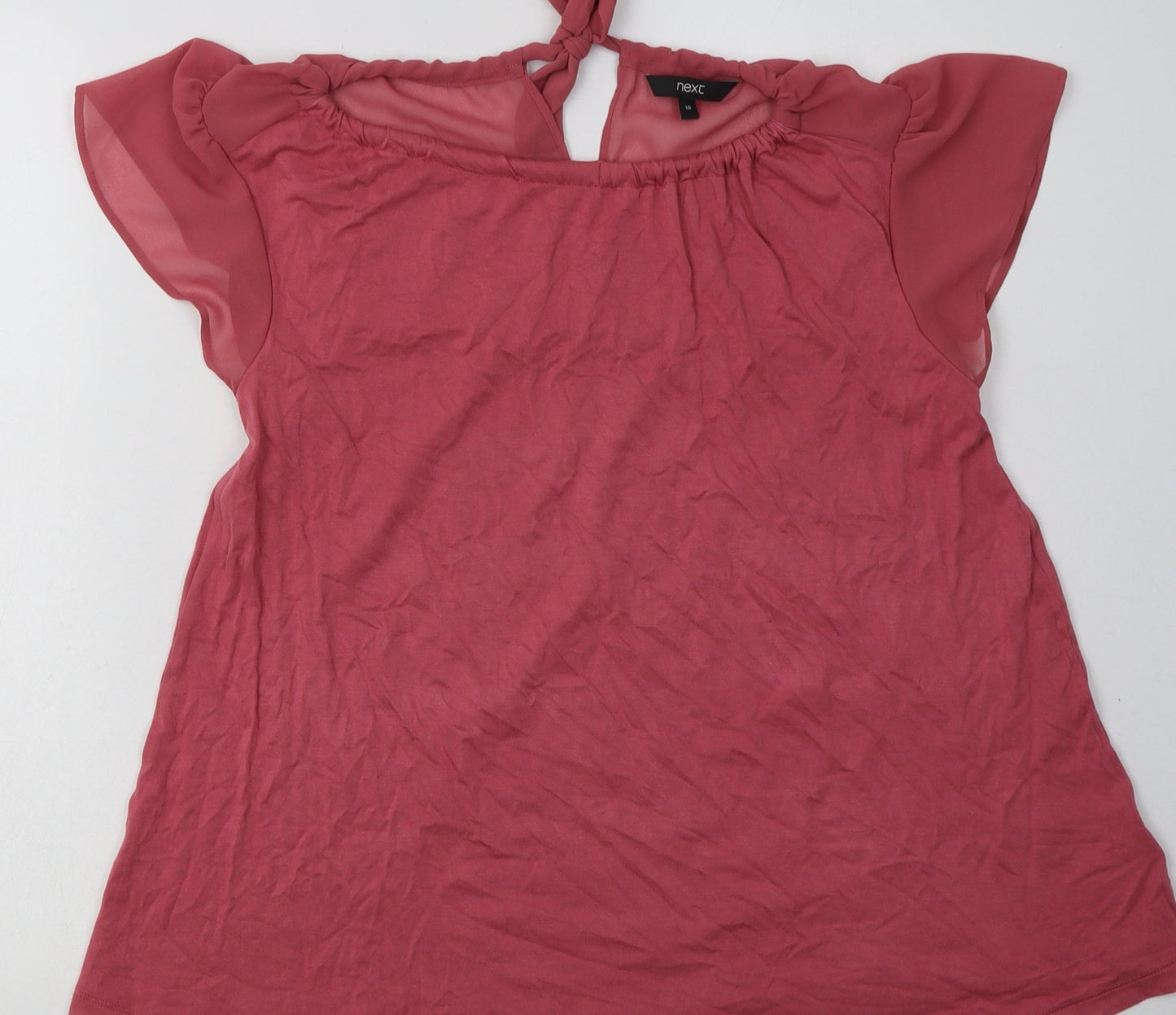 Womens UK Size 10 NEXT Pink Basic T-Shirt