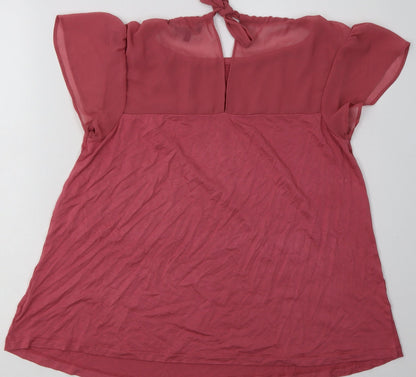 Womens UK Size 10 NEXT Pink Basic T-Shirt
