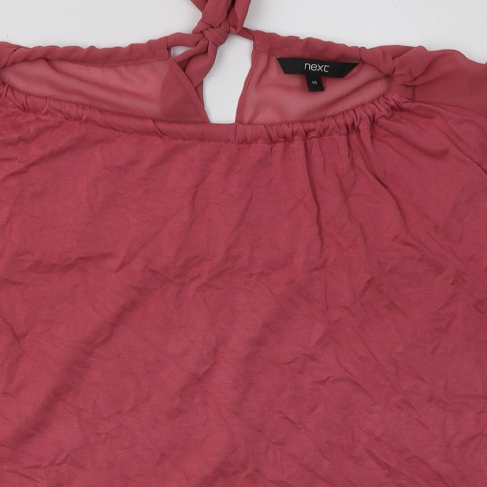 Womens UK Size 10 NEXT Pink Basic T-Shirt
