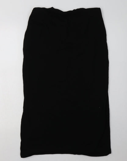 Zara Womens Black  Cotton Tank Dress  Size M  Crew Neck Pullover