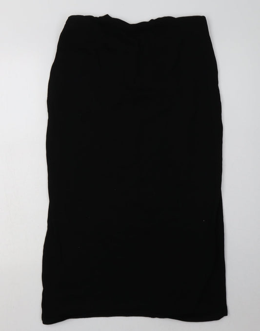Zara Womens Black  Cotton Tank Dress  Size M  Crew Neck Pullover