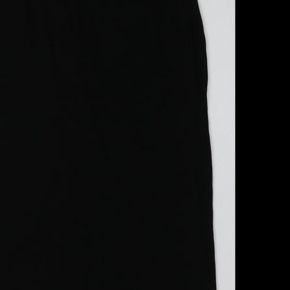 Zara Womens Black  Cotton Tank Dress  Size M  Crew Neck Pullover