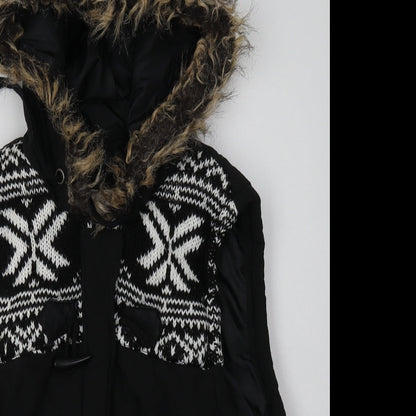 Primark Womens Black   Gilet Jacket Size 12  Zip