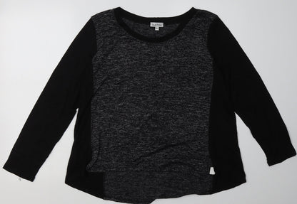 Additional front view of dante malan women’s grey viscose pullover sweatshirt, size L, pullover