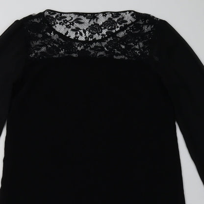 George Womens Black  Nylon A-Line  Size 10  Crew Neck Pullover