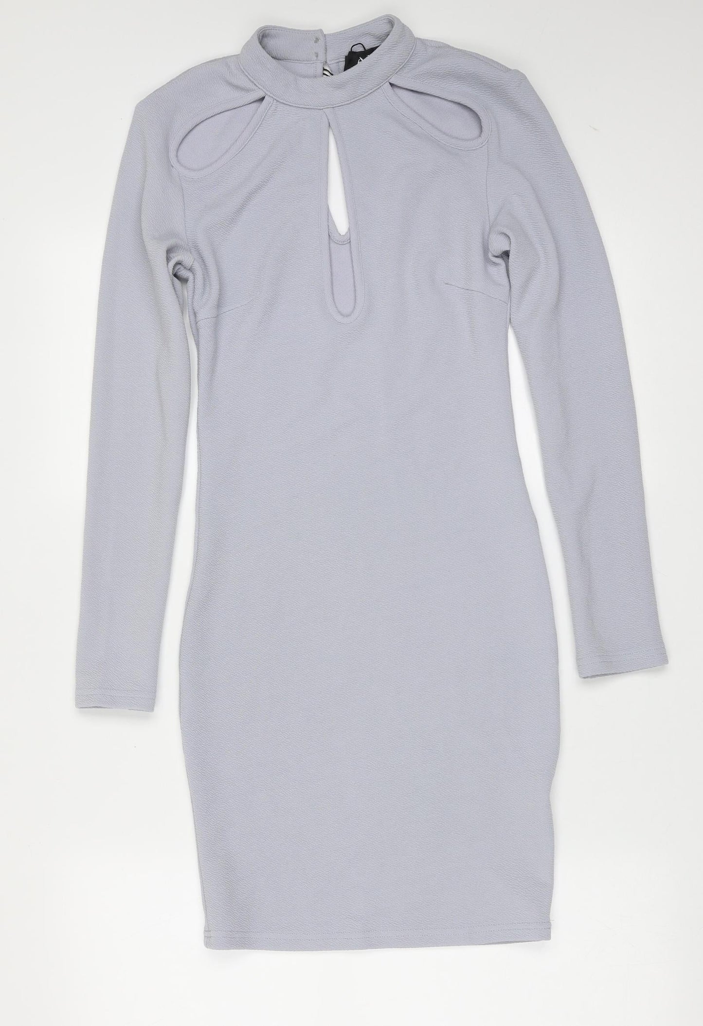 AX Paris Womens Blue  Polyester Mini  Size 8  Round Neck